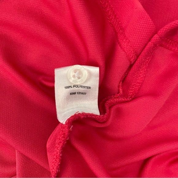 Johnnie-O Mens Large Polo Prep-Formance Short Sleeve Shirt Top Red Pink Golf - Picture 7 of 8